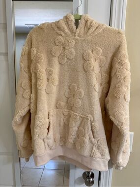 Rebellious One Plush Sherpa Jacket in Cream